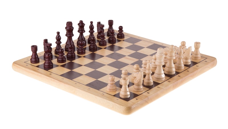 Wooden chess board. for facts about India