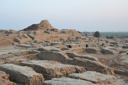 The sunset picture of Mohenjo-daro