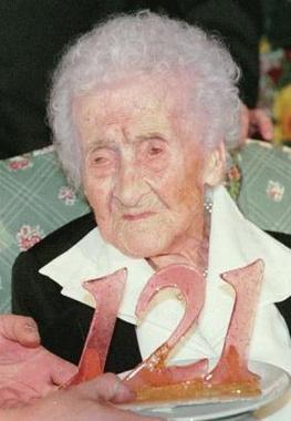 Jeanne-Calment from France on her 121st Birthday