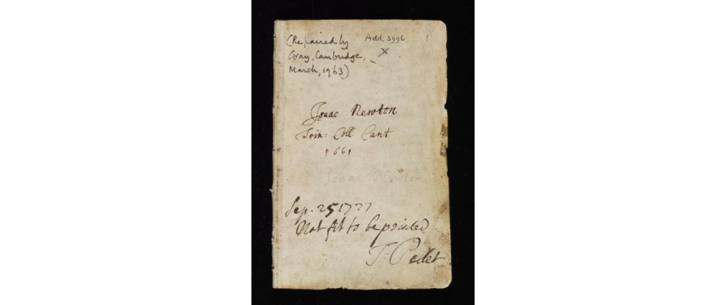 Sir Isaac Newtons notebook 1661