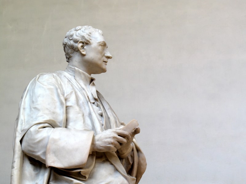 Sir Isaac Newton at Trinity College Cambridge.