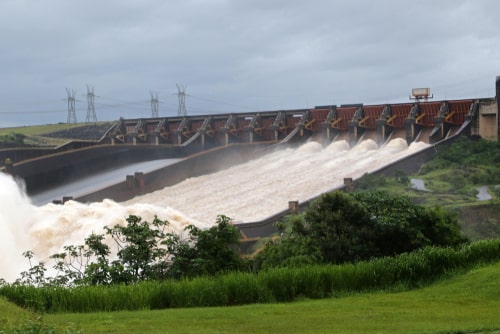 Itaipu Dam, on the Border of Brazil and Paraguay.