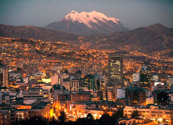 A view of La Paz, Bolivia. 