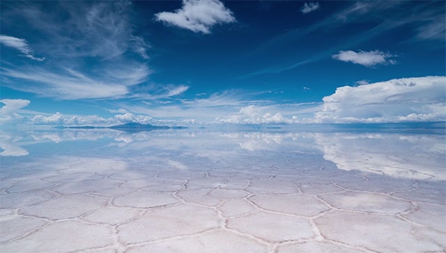 Salt flat in Bolivia.