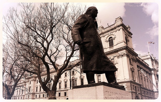 Statue of Sir Winston Churchill, Parliament square.Statue of Sir Winston Churchill, Parliament square.