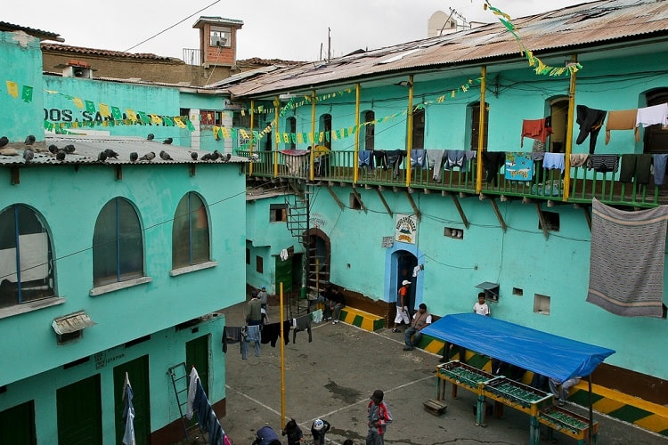 View of San Pedro prison Bolivia