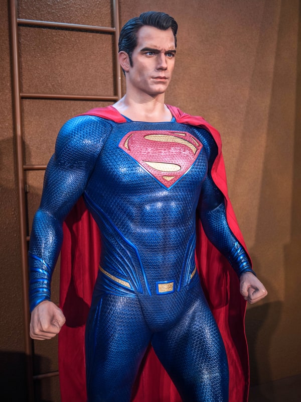 Superman figure on display