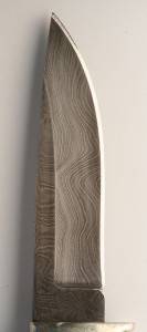 A blade made from Damascus steel
