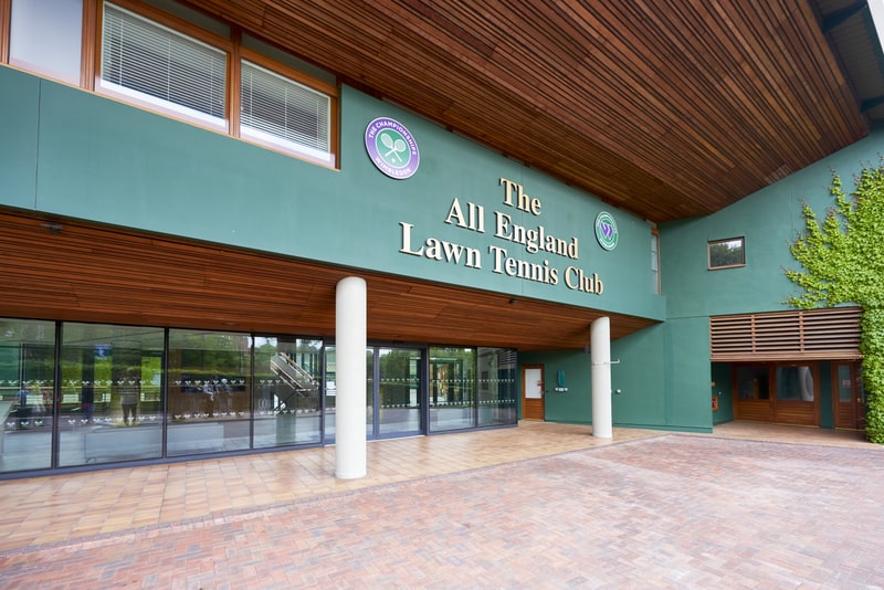 Main entrance to Wimbledon headquarters. facts about tennis