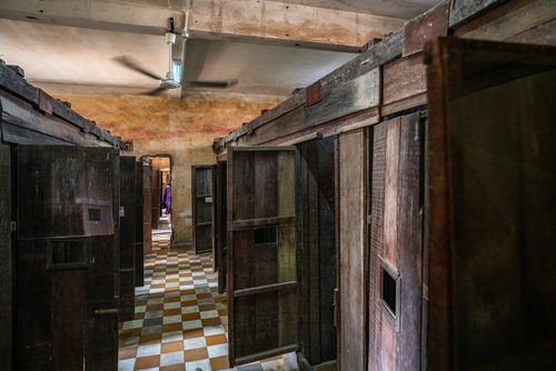 The Tuol Sleng Genocide Museum is chronicling the Cambodian genocide, a former secondary school which was used as Security Prison 21 by the Khmer Rouge regime.