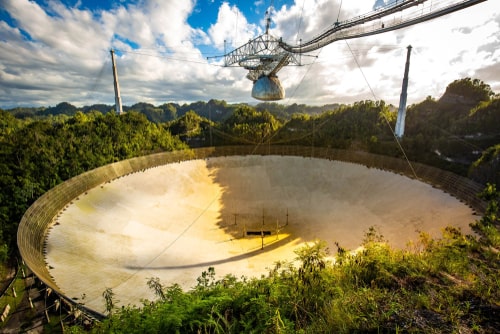 the Arecibo Observatory in Puerto Rico