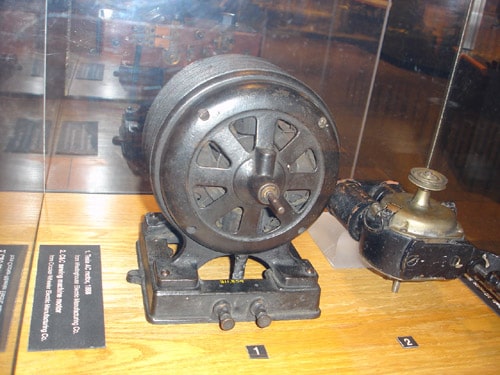 Tesla AC induction motor of 1888, from Westinghouse Electric Manufacturing Company.