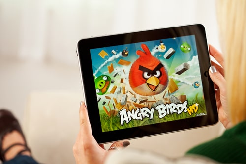 Angry Birds Video Game On Apple iPad 1.