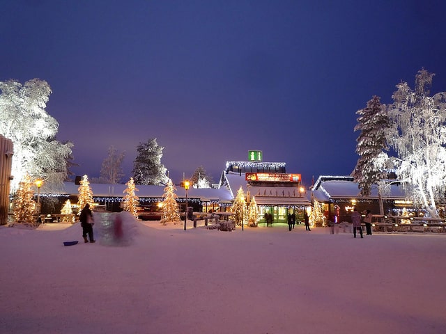 Finland fact: Santa Claus Village in Rovaniemi, Lapland, Finland.