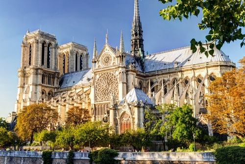 Notre Dame de Paris cathedral, France.