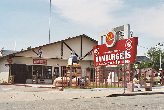 The first McDonald's restaurant, San Bernardino, California. California state facts 2020.