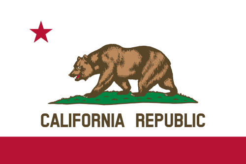 Flag of California. California fact file