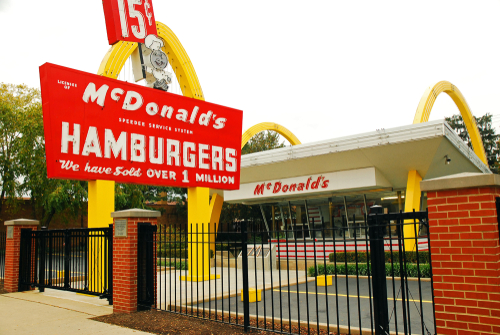McDonald’s restaurant stands on its original site in Des Plaines. Illinois facts