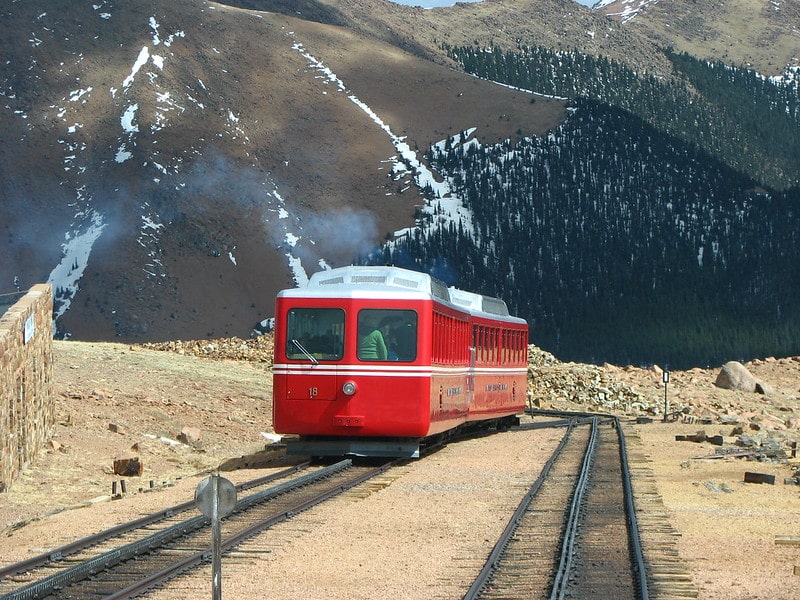 The Cog Railway to Pike's Peak. 