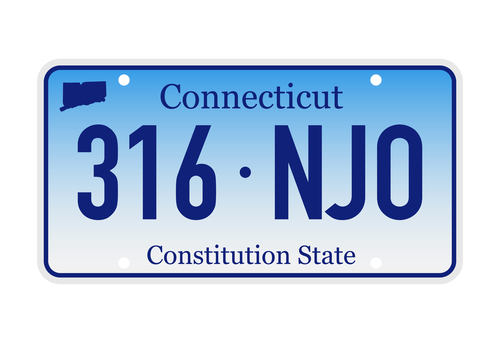 Connecticut State License plate