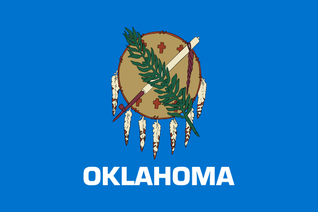 facts about Oklahoma. Oklahoma flag. 