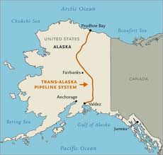 Trans-Alaska pipeline map. Alaska fact file