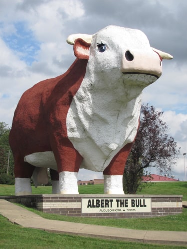 the world's largest bull made of concrete - Albert bull