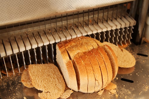 Bread in a Bread Slicer.