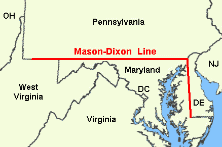 Maryland facts - Mason-dixon-line