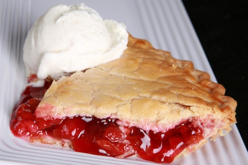 Cherry pie with ice cream. Interesting facts about Kansas. 