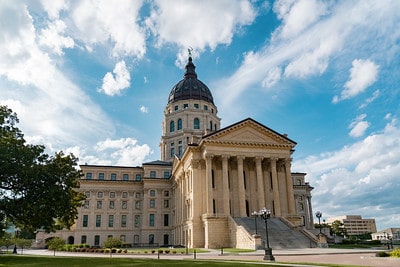The Kansas State Capitol in Topeka, Kansas. Kansas fact file. 