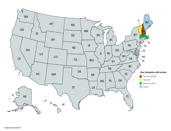 map of U.S. states