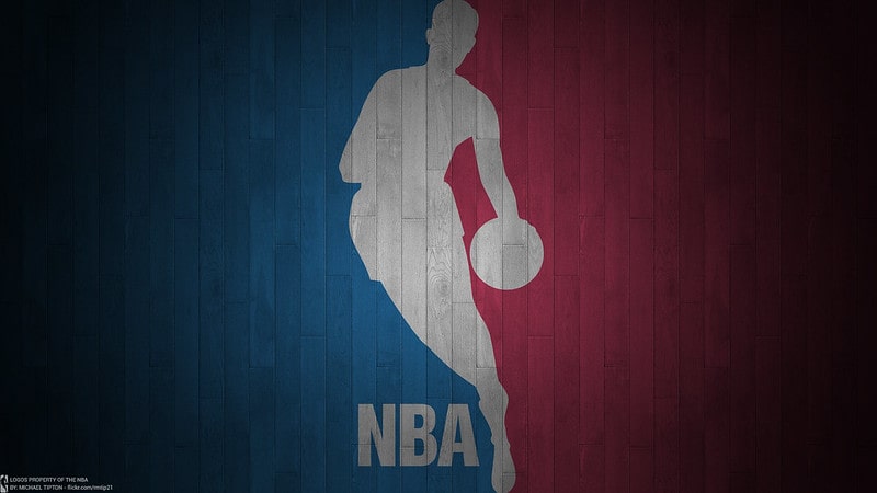 Jerry West's silhouette on the NBA logo