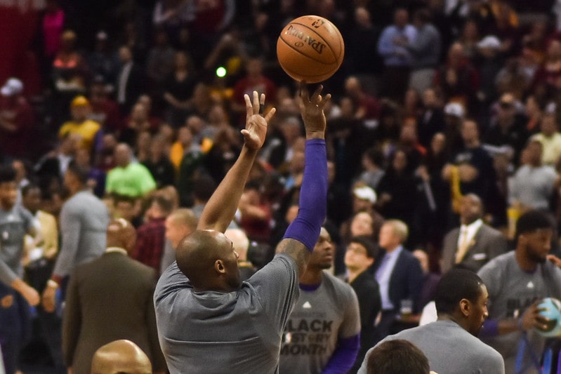 Kobe practicing a shot. facts about Kobe