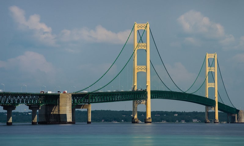 facts about the Mackinac Bridge. 
