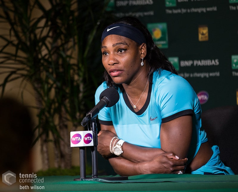 Serena Williams in an after match conference.