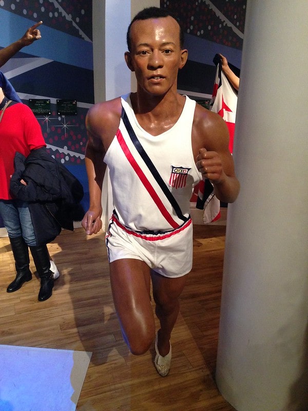 Jesse Owens figure at Madame Tussauds London. facts about Jesse Owens