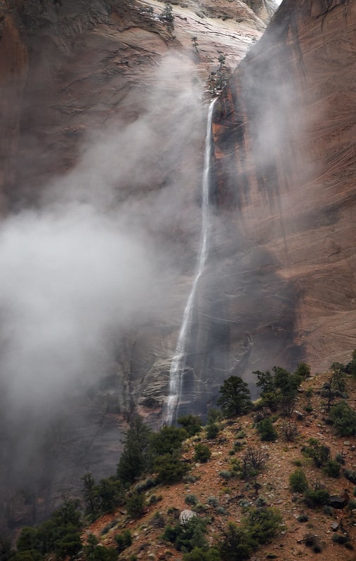 Waterfall, Zion Canyon Scenic Drive