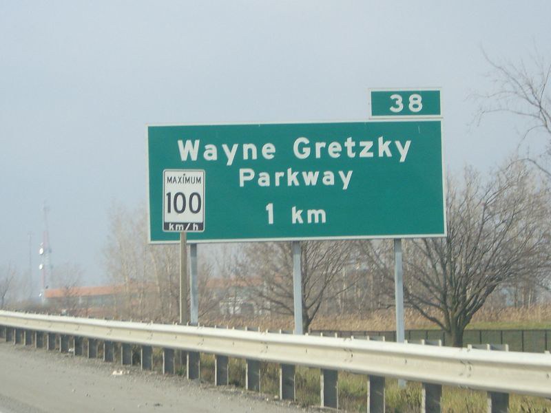 Wayne Gretzky Parkway in Ontario, Canada.