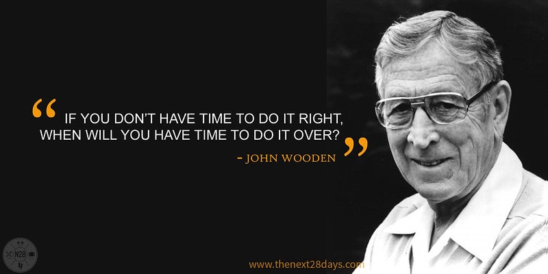 John Wooden's quote about quality