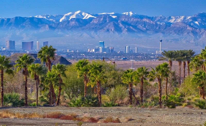 View of Las Vegas in Nevada, USA