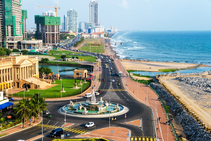 Aerial view of Colombo, Sri Lanka. fact file of Sri Lanka