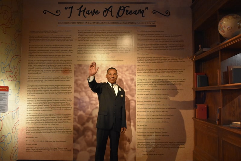 Martin Luther King Jr wax statue