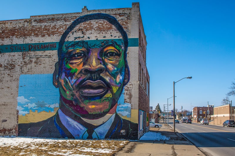 A mural of Martin Luther King Jr.