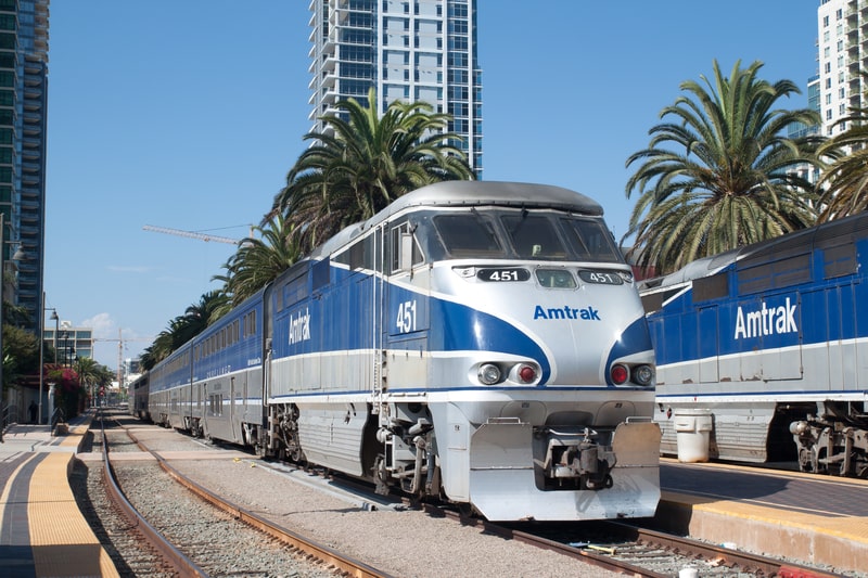 An Amtrak California passenger train