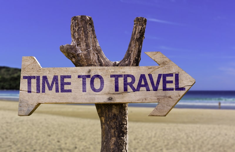 Time to Travel wooden sign