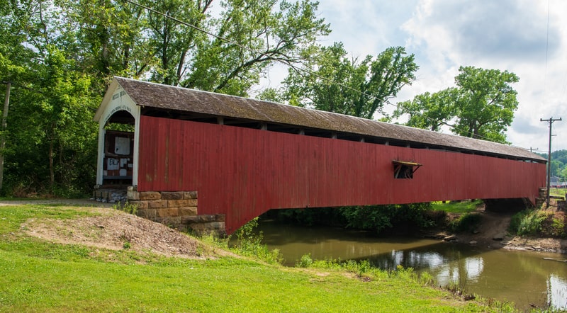 Mecca Covered Bridge, Parke County, Indiana. facts about Indiana