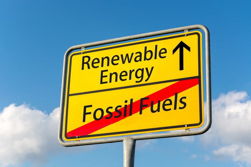 renewable energy sign. for facts about nuclear energy