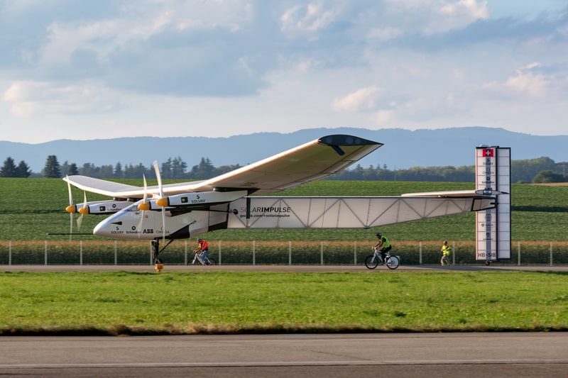 Solar Impulse 2 - a Swiss developed long range experimental solar powered aircraft. 