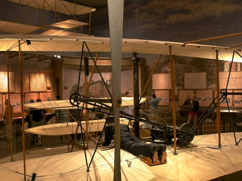 The rear view of the 1903 wright flyer. facts about Ohio